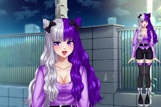 design 3d vtuber model rigging anime vtuber commission live2d vrchat vroid model