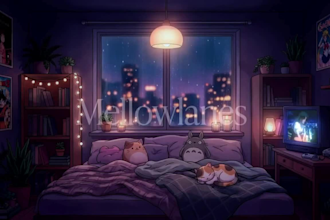 create lofi loop animation lofi girl animated gif lofi animation cozy anime lofi