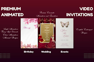 design stunning digital animated video invitations