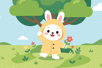 draw cute kawaii animal illustration and cartoon character