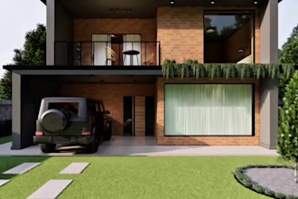 do photorealistic exterior 3d rendering for architects