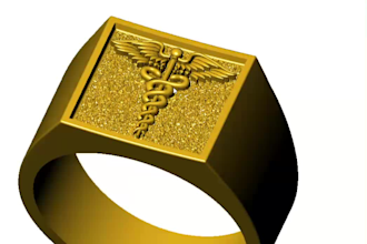 do jewelry cad design for 3d printing and rendering