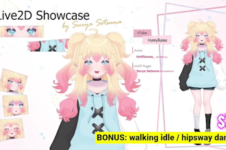 do professional live2d vtuber rigging with advanced face and hair physics