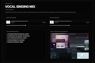 professionally mix and enhance your vocals
