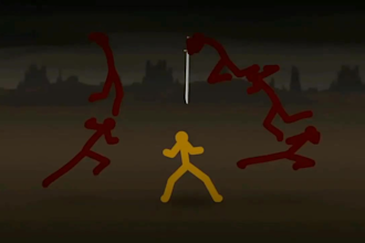 create 2d stickman fight animation, stick figure combat GIF and action loops
