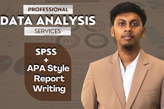 do professional statistical analysis in spss and write apa report