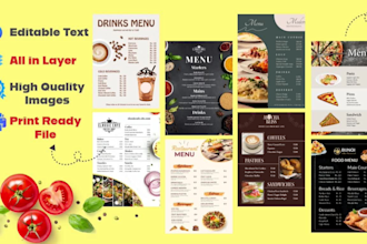 modern restaurant menu, food menu and digital menu board