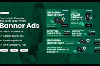 design high converting animated HTML5 banner ads for google ads