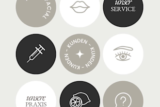 design highlight icon for influencer with custom style