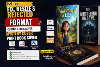 fix resize rejected format children book cover mystery cover print book cover
