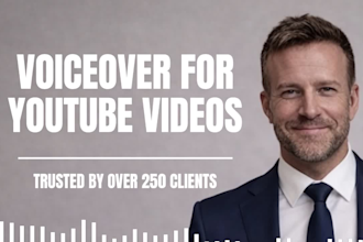record engaging english male voice over for youtube video