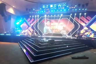 design 3d stage lighting concert stage show vj loops digital signage led screen