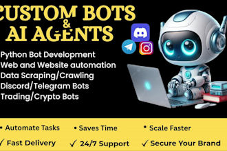 develop ai agents python bots web scrapers and automation tools