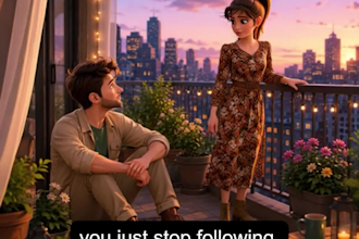 create story driven cinematic animated reels