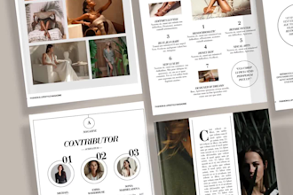 design magazine layout brochure catalog company profile editorial booklet