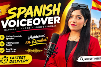 record a professional spanish female voice over