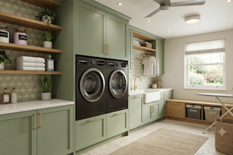 3d design and render your laundry or utility space