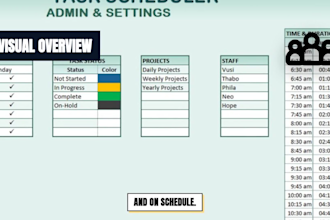 send you a ready made excel task calendar scheduler template instantly