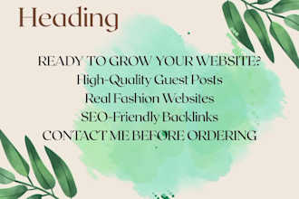 publish guest posts on fashion blogs with do follow backlink