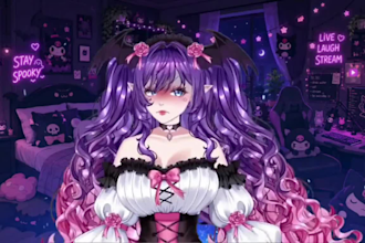do high quality live 2d vtuber model design and rigging vtuber avatar commission