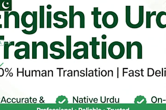 do professional english to urdu translation