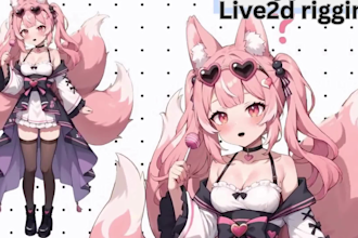 design and rig professional live2d vtuber model for vtube studio