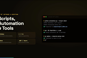 build web apps, mobile apps and automation scripts for you