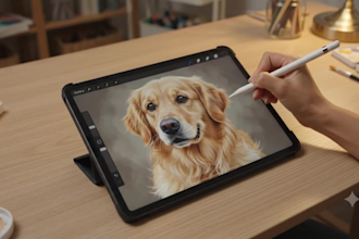 design a custom pet portrait in digital art style