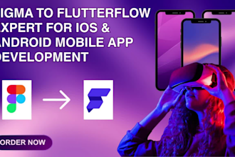 build no code flutterflow mobile app, ios android mvp, saas figma to mobile app