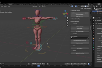 rig for youtube livestream,3d human body rig, facetrack,rig for vrchat,ik fk rig