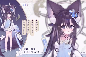 design and rig live2d model for vtuber studio