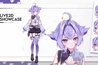 draw and rig high quality vtuber model, live2d model, vtuber rigging
