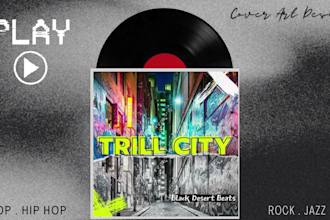 design modern album or single cover art for pop hip hop rap music
