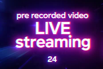 24 7 pre recorded video live streaming for youtube facebook tiktok