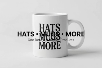 create modern typography designs for print on demand