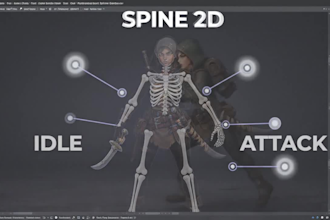 rig and animate your 2d character in spine 2d for games