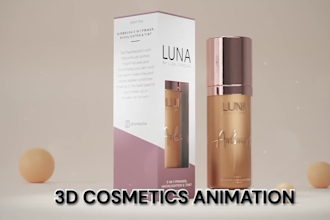 3d cosmetics animation video 3d product animation 3d skincare video ads