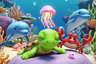 create engaging 3d kids cartoon stories for youtube