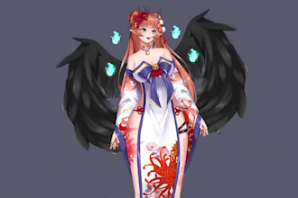 design and rig pro live2d vtuber model vtuber rigging live2d model, anime art