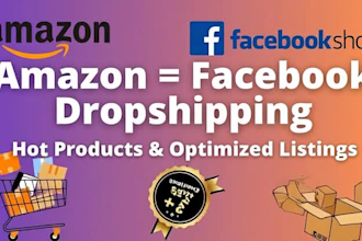 amazon to facebook marketplace and shop drop shipping