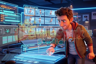 do 3d pixar style ai character animation 3d kids animation, 3d ai cartoon video