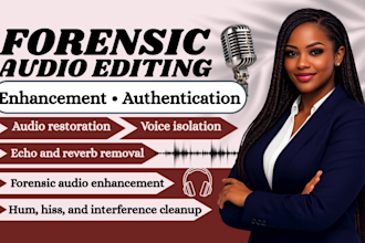 enhance forensic audio, remove noise, isolate voices, and restore recordings