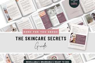 design skincare therapy ebook canva beauty wellness guide pdf layout