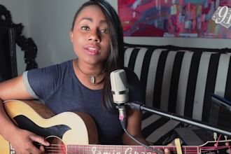 sing female gospel and country vocals with acoustic guitar