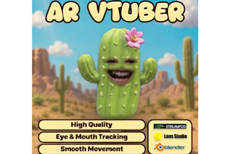 create ar vtuber avatar with face tracking  for steamfog streaming