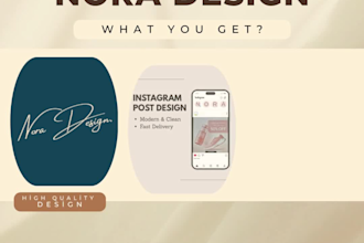 design modern instagram posts and simple logo