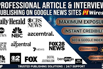 publish your article or interview on a google news website