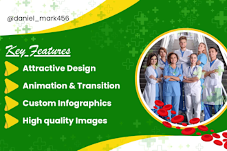 create medical, nursing, healthcare powerpoint presentations and infographics