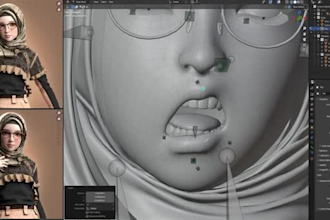 setup blendshapes for 3d avatar,arkit,ue5,rokoko,wonder studio,animaze,glb model