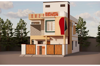 create realistic 3d elevation, exterior design and walkthrough animation